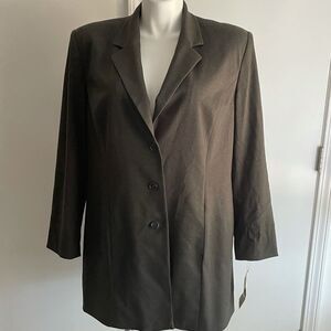 Plus Size Olive Blazer, Size 18W